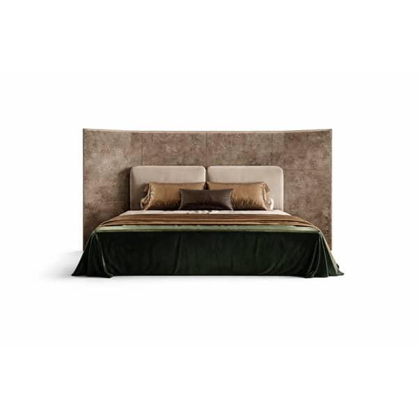 Tila Bed and Nightstand Set presented in a clean bedroom with wide room view