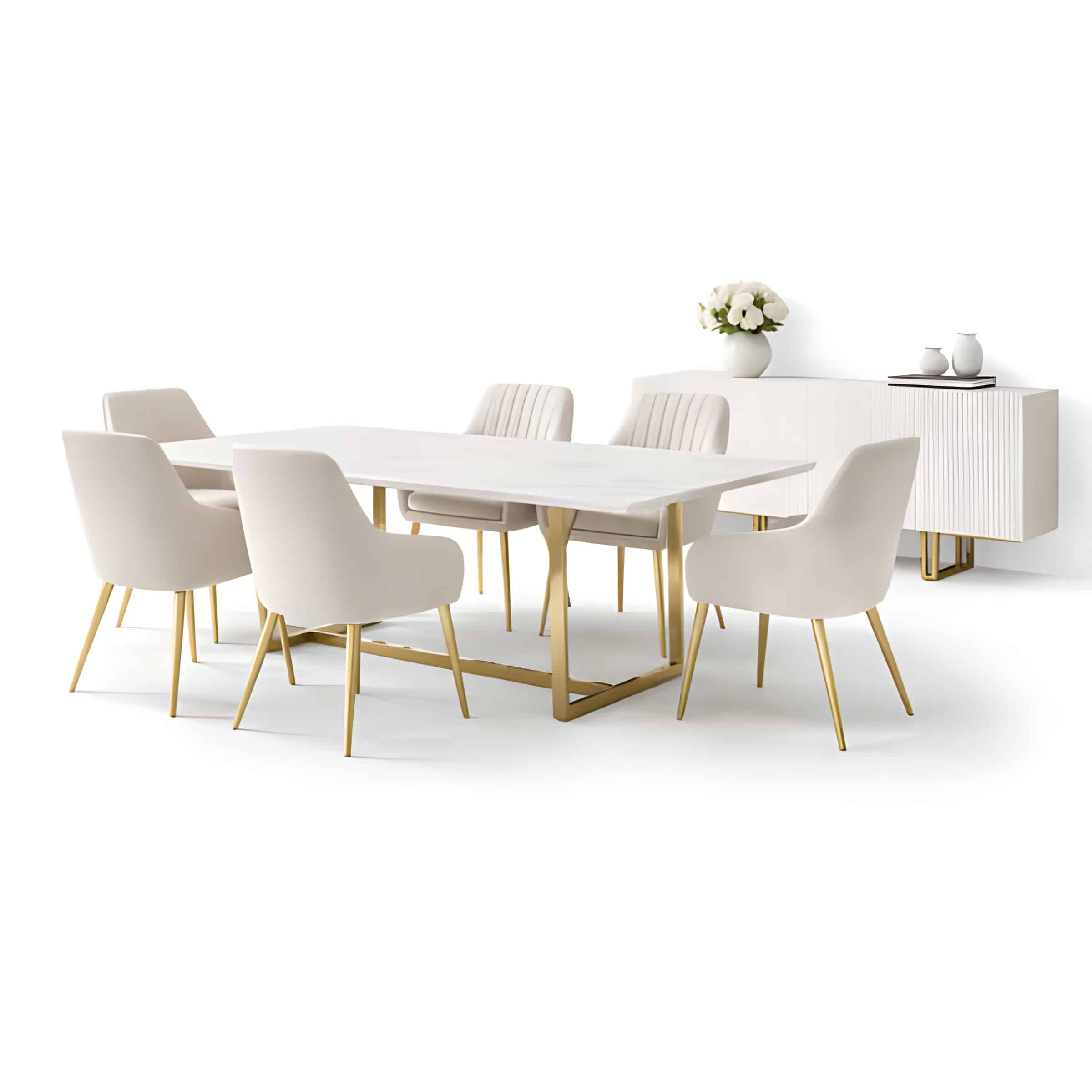 Dining room furniture in Egypt with dining table, six chairs and buffet