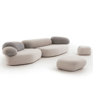 Mist L Shape shown in angled view for stylish home seating