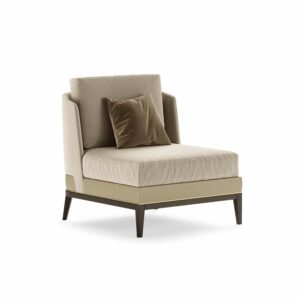 Atros Living Chair detail view for polished furniture displays