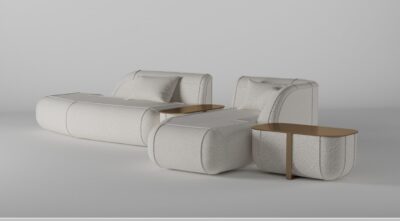 Simo L Shape sofa design in room view for contemporary interiors