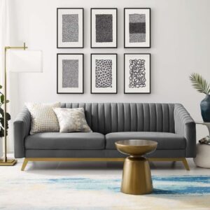 Coal Living Sofa Refined upholstered seating with detailed stitching
