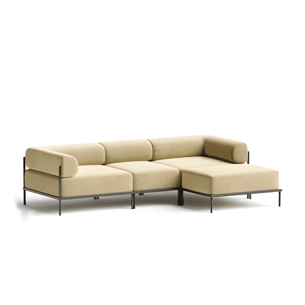 Sira L Shape front view for modern L Shape living room furniture