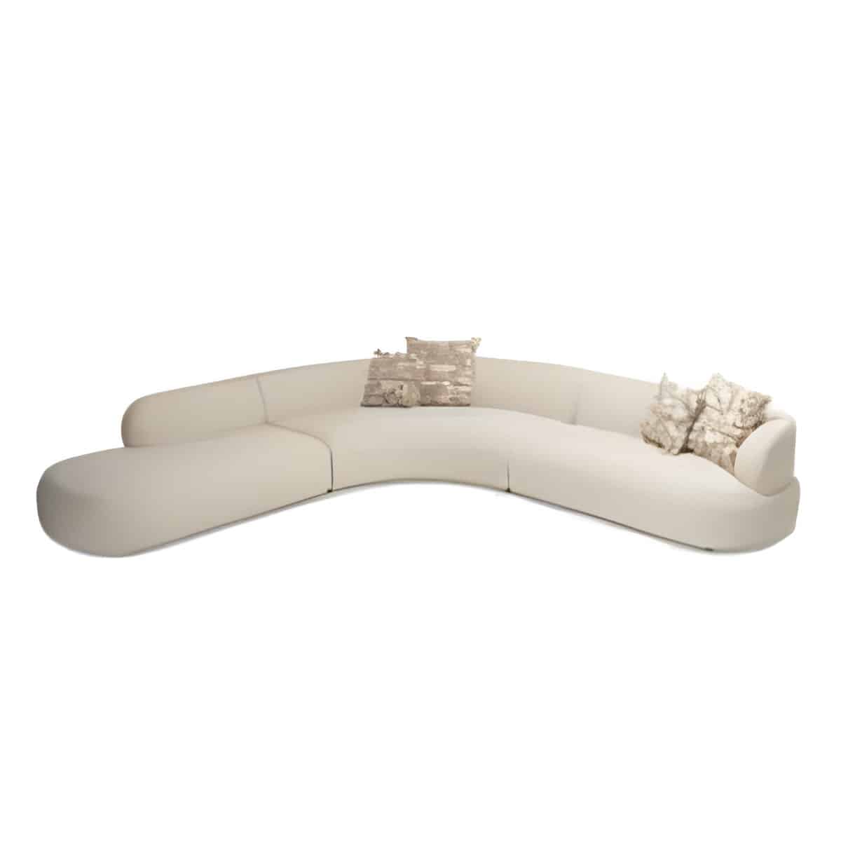 Vena L Shape front view for modern L Shape living room furniture