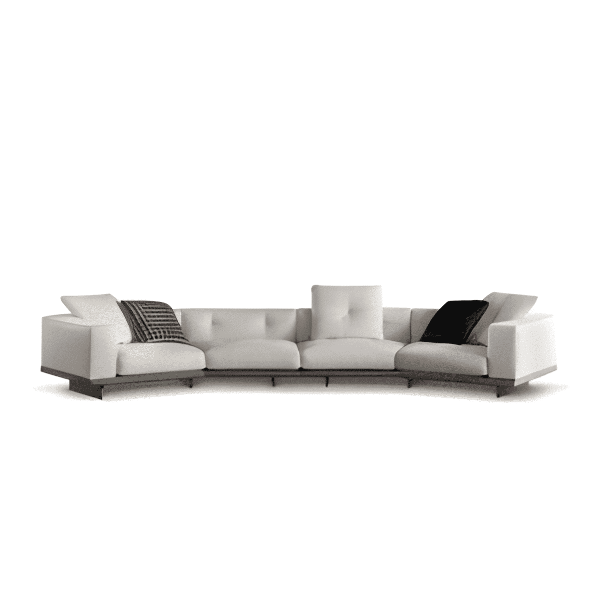 Sora L Shape front view for modern L Shape living room furniture