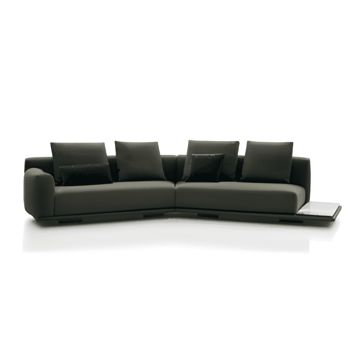 Hovia L Shape front view for modern L Shape living room furniture