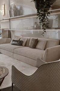 Glow Living Sofa front view for modern living room sofa furniture