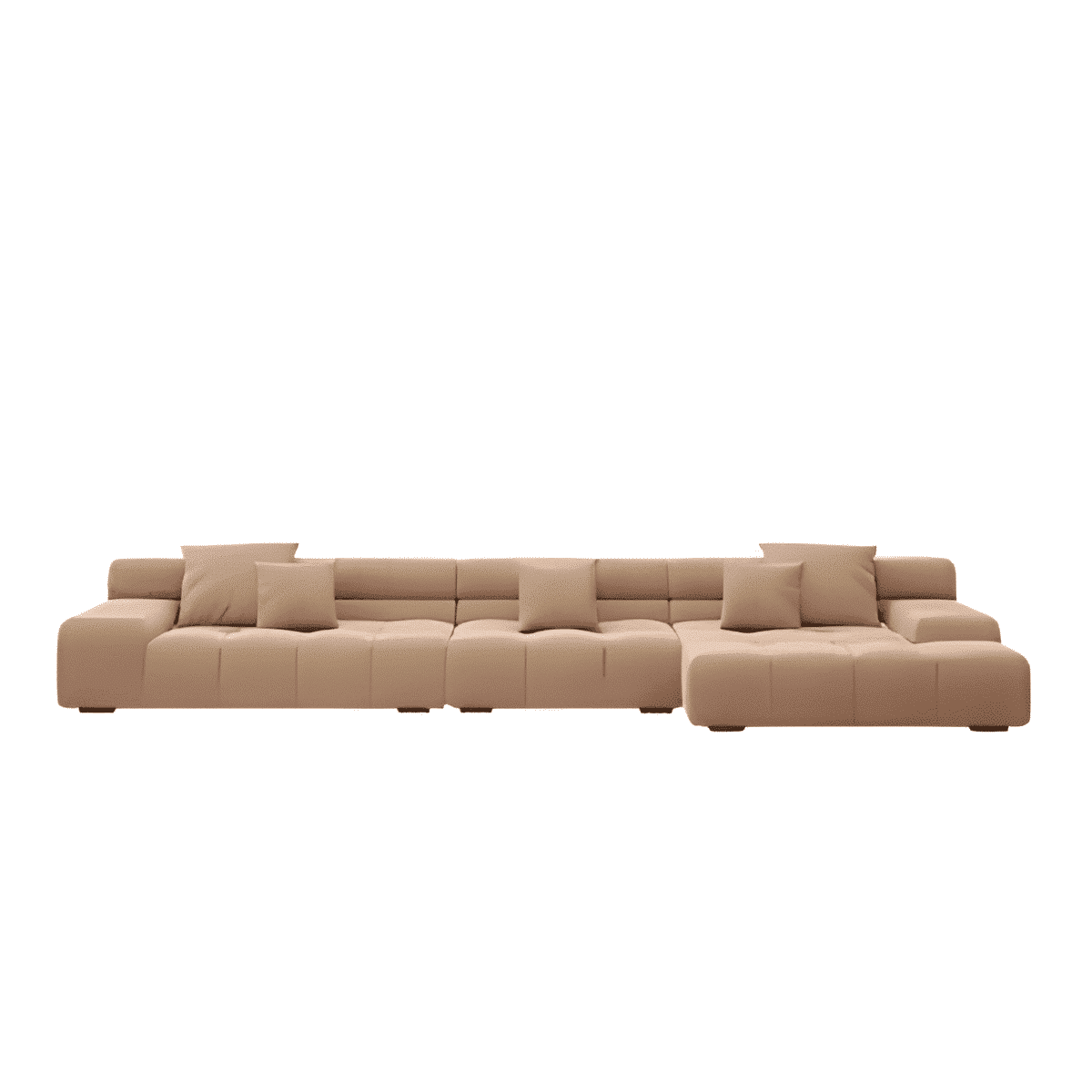 Siva L Shape front view for modern L Shape living room furniture