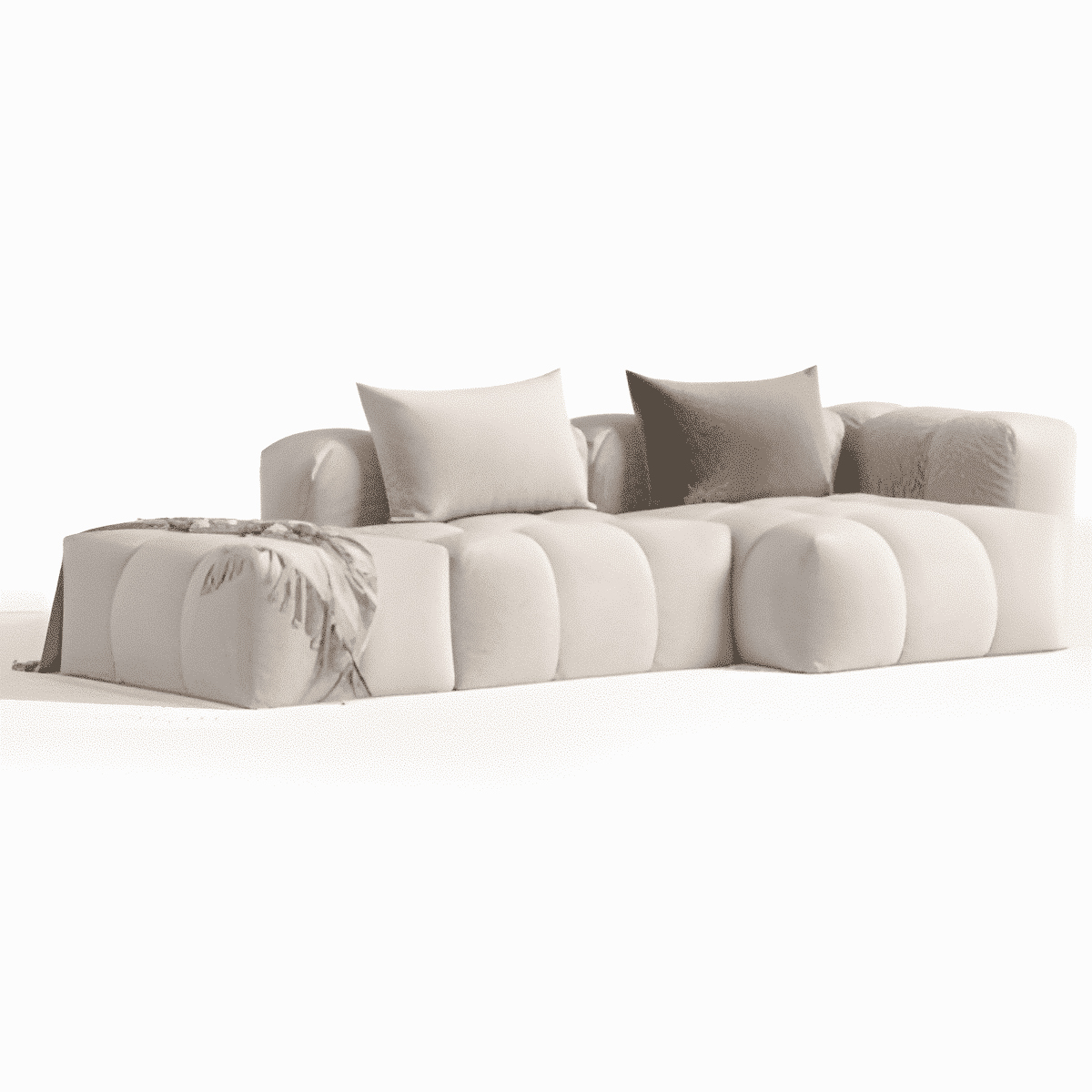 Haze L Shape front view for modern L Shape living room furniture