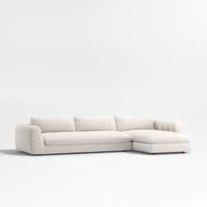 Rhea L Shape shown in angled view for stylish home seating