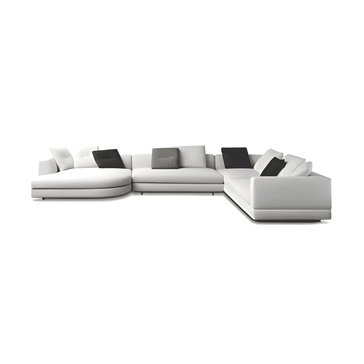 Vetra L Shape front view for modern L Shape living room furniture