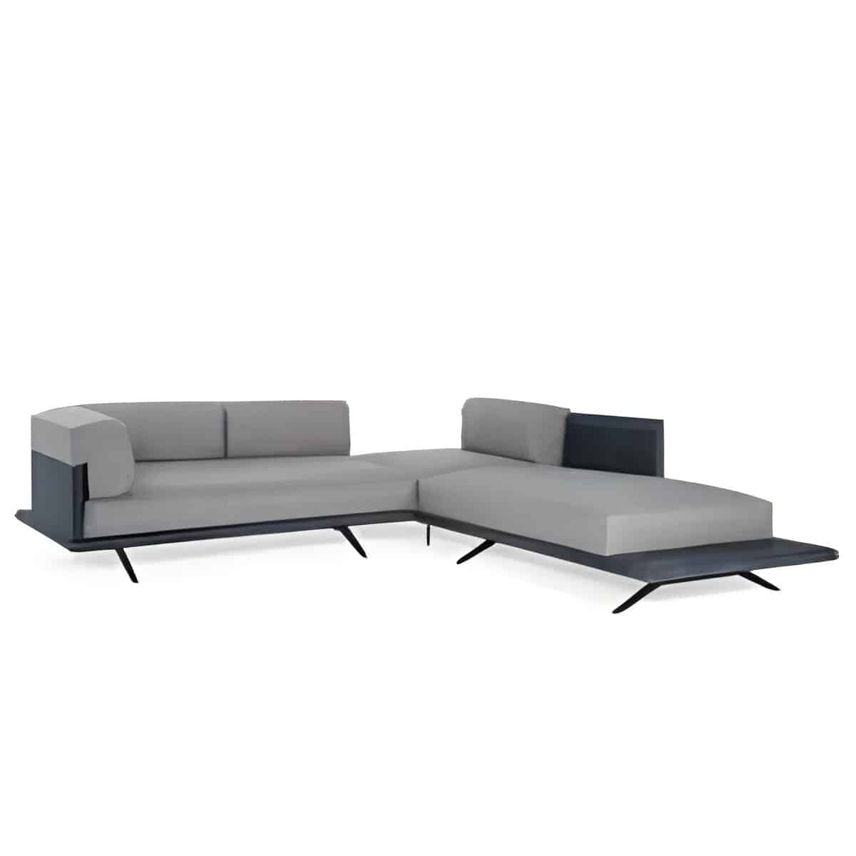 Ivy L Shape front view for modern L Shape living room furniture