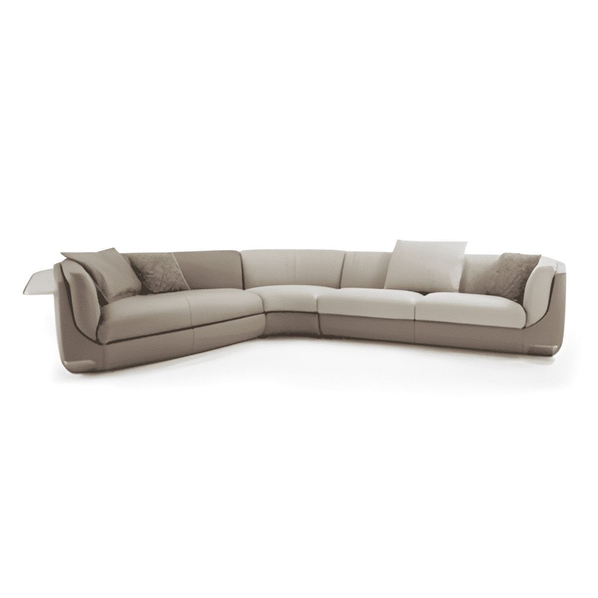 Lumin L Shape front view for modern L Shape living room furniture