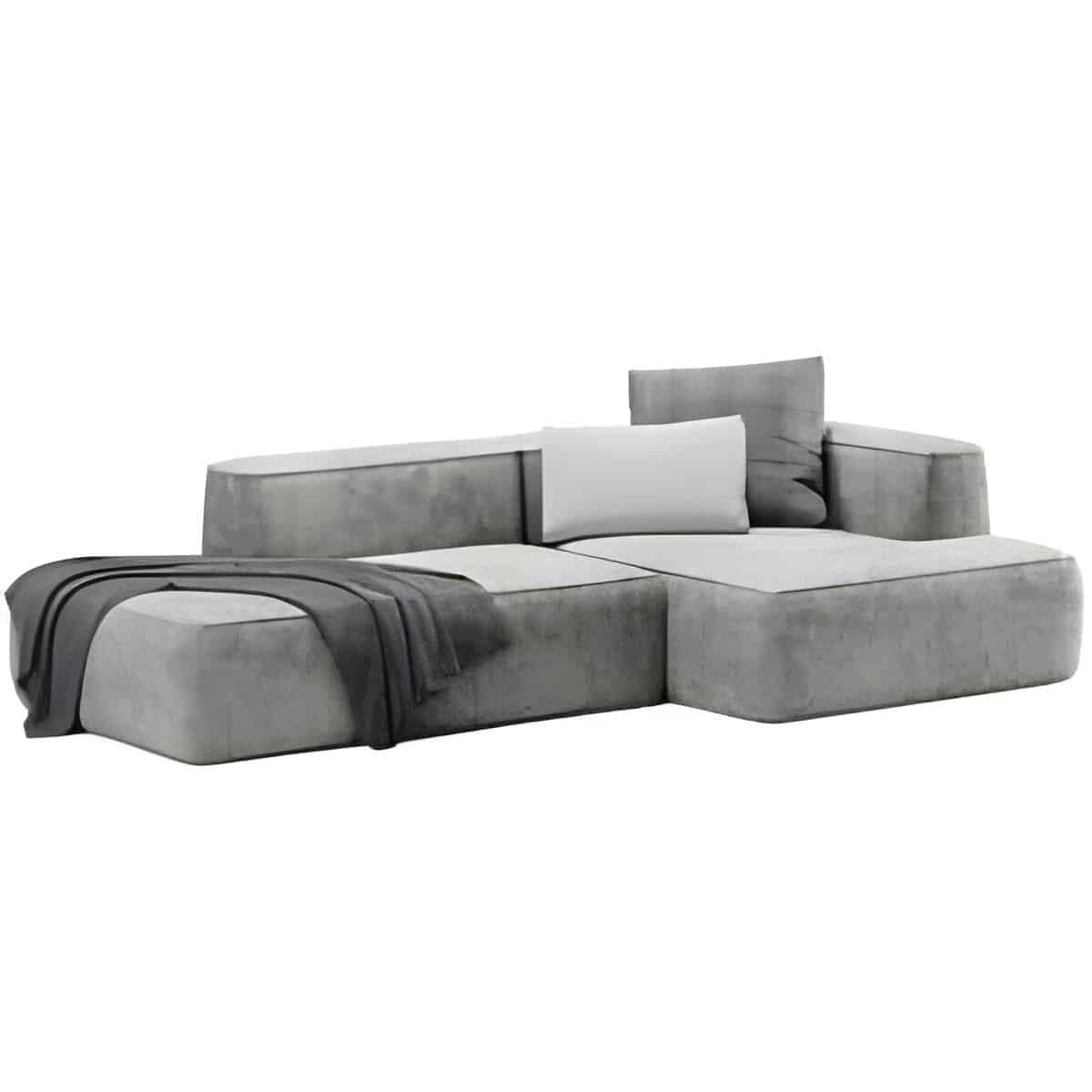 Tera L Shape front view for modern L Shape living room furniture