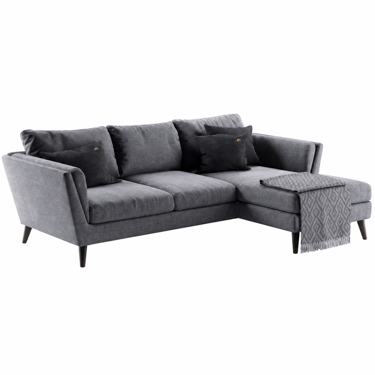 Kleon L Shape front view for modern L Shape living room furniture