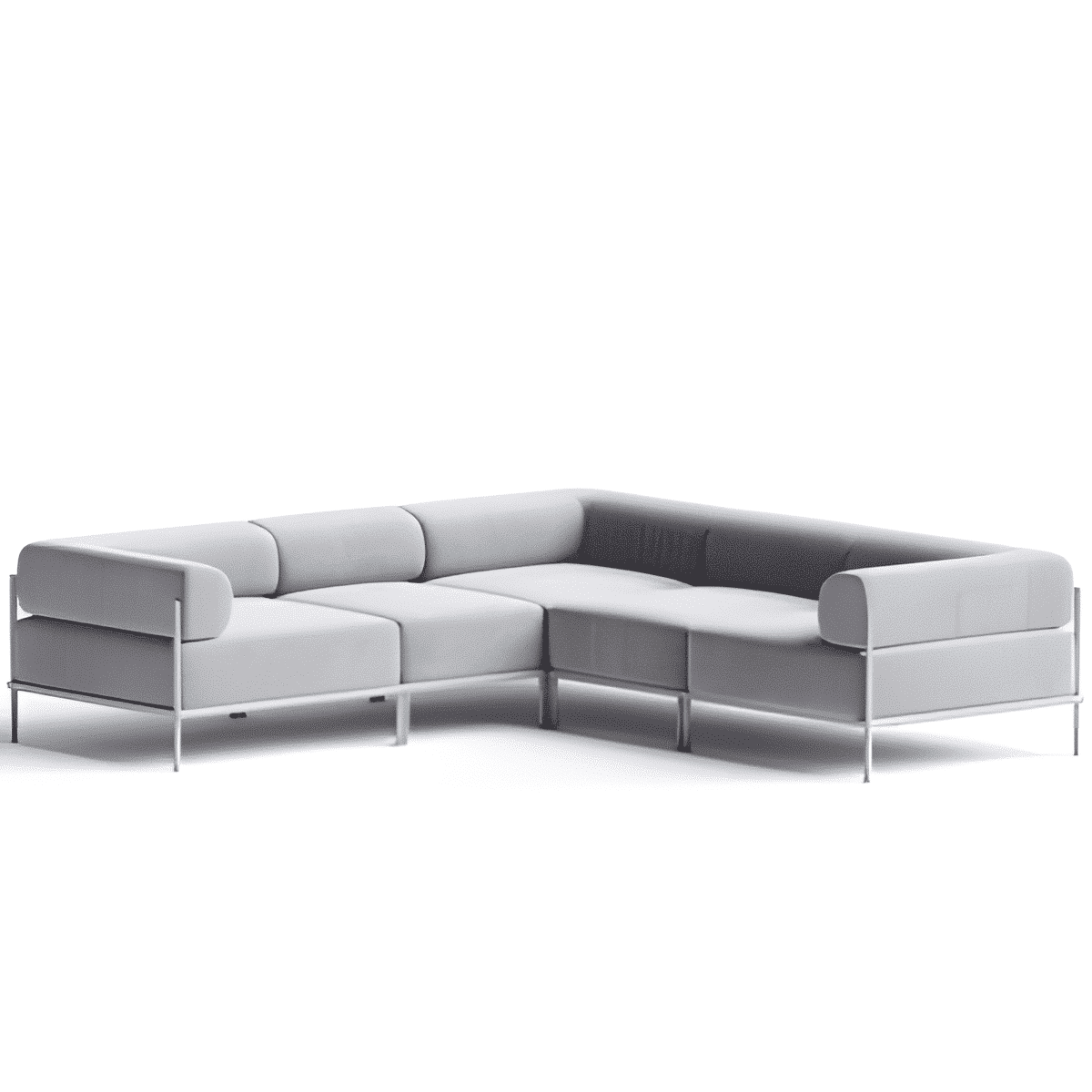 Pear L Shape front view for modern L Shape living room furniture