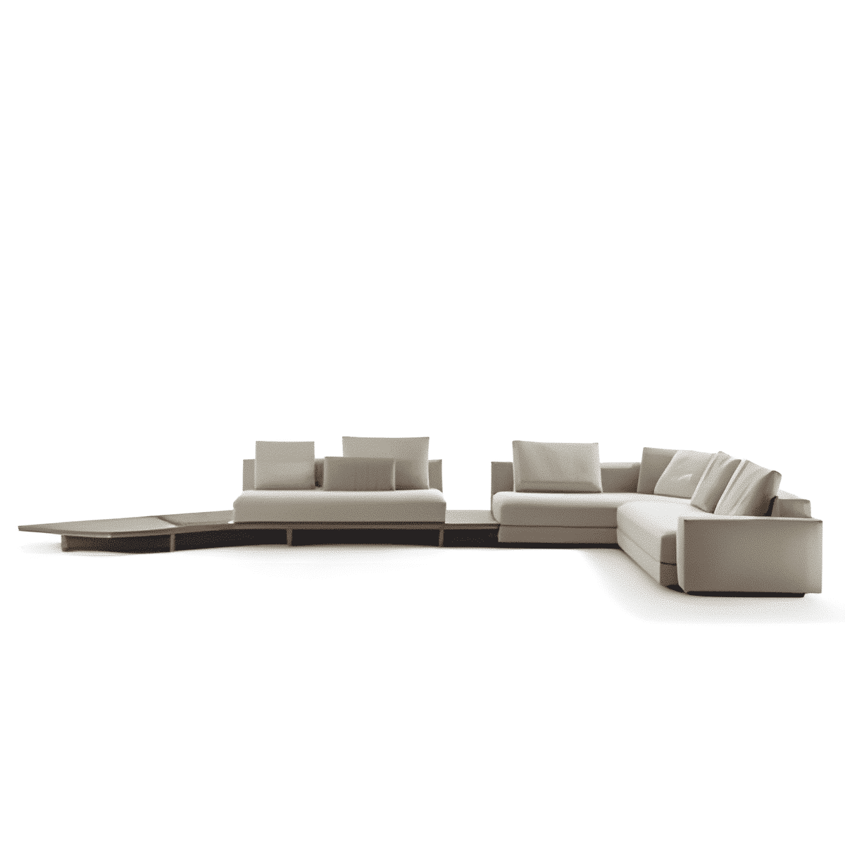Horel L Shape front view for modern L Shape living room furniture
