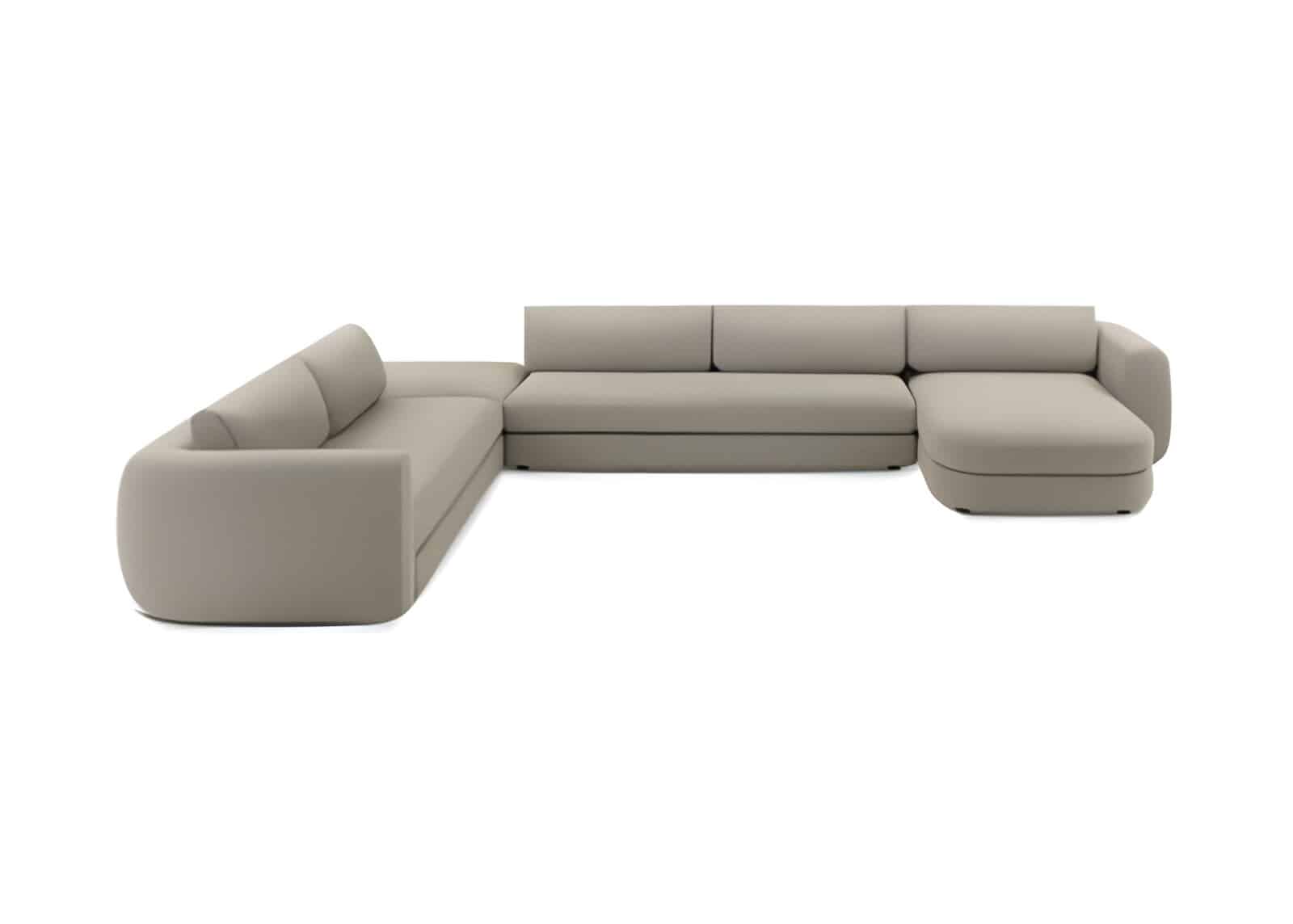 Kyris L Shape front view for modern L Shape living room furniture