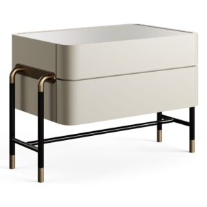 Livi Nightstand Set in clean wood finish detail