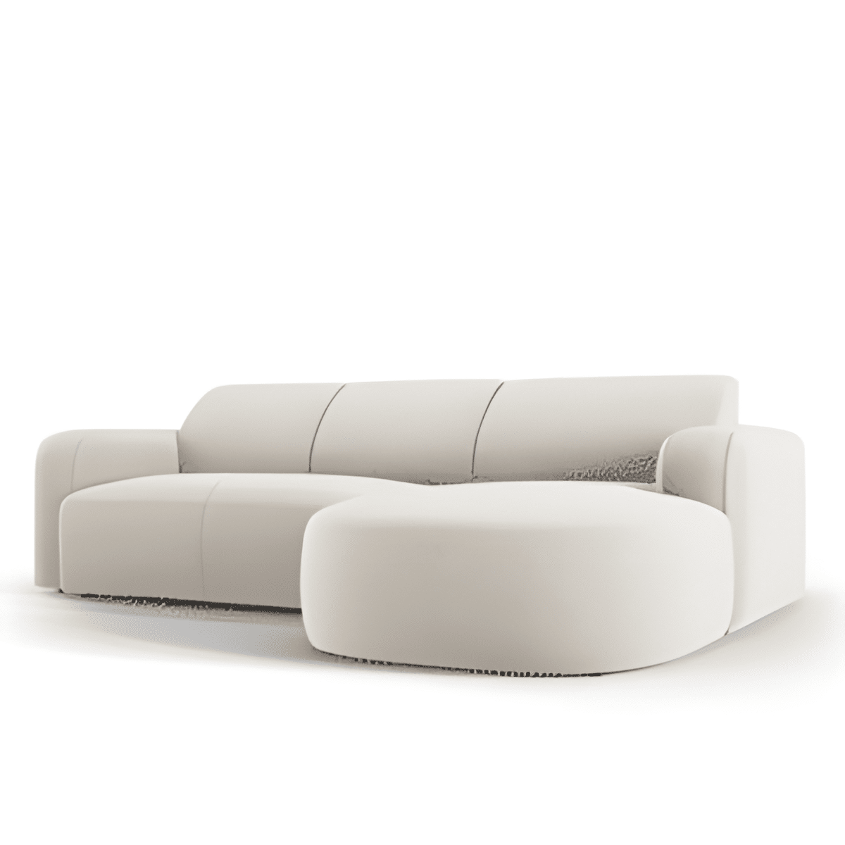 Lonis L Shape front view for modern L Shape living room furniture