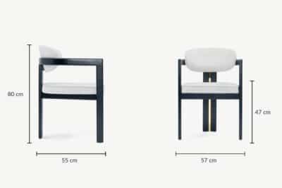 Lona Dining Chair close up view for dining room furniture