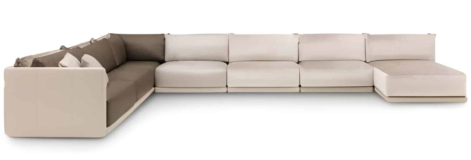 Merko L Shape front view for modern L Shape living room furniture