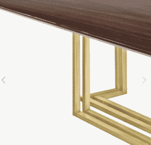 Melo contemporary table with geometric metallic base