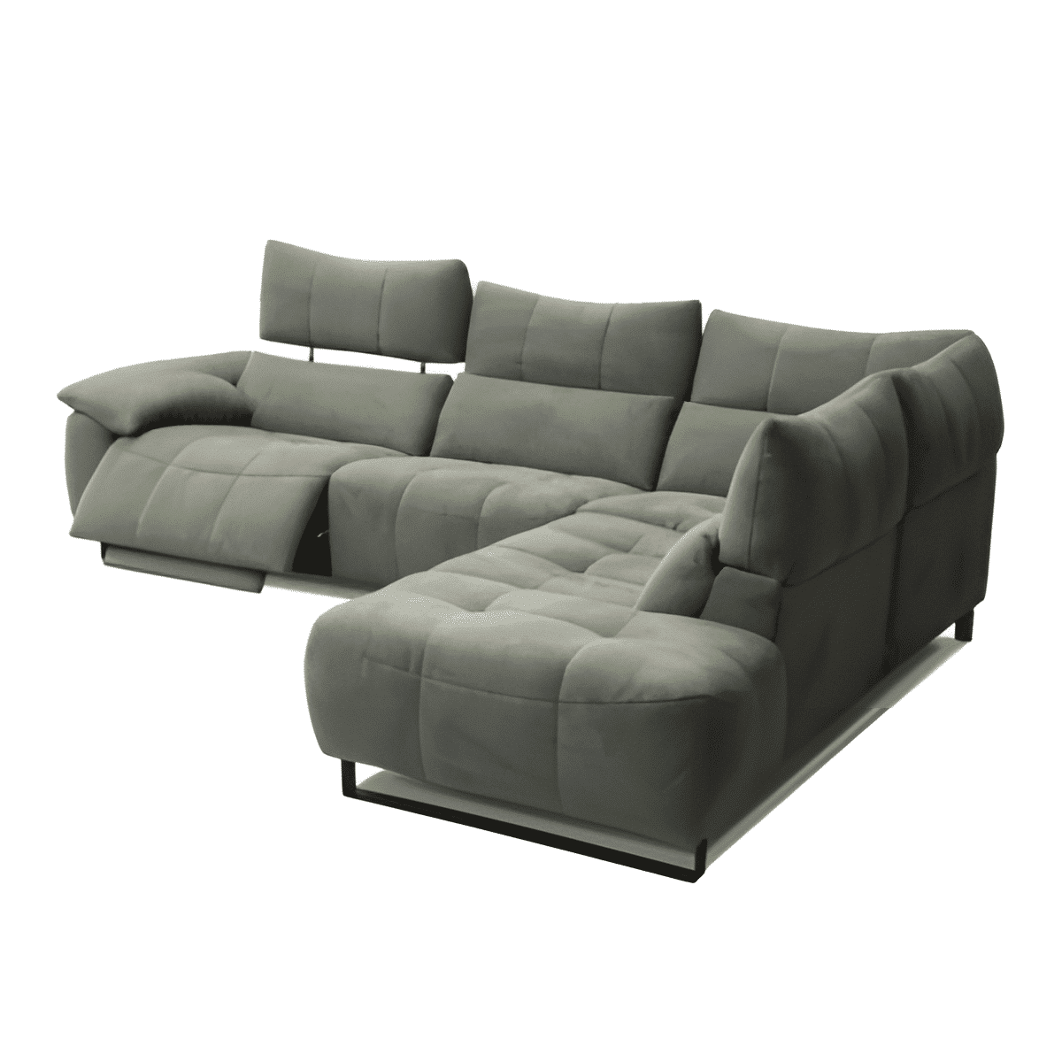 Qyron L Shape front view for modern L Shape living room furniture