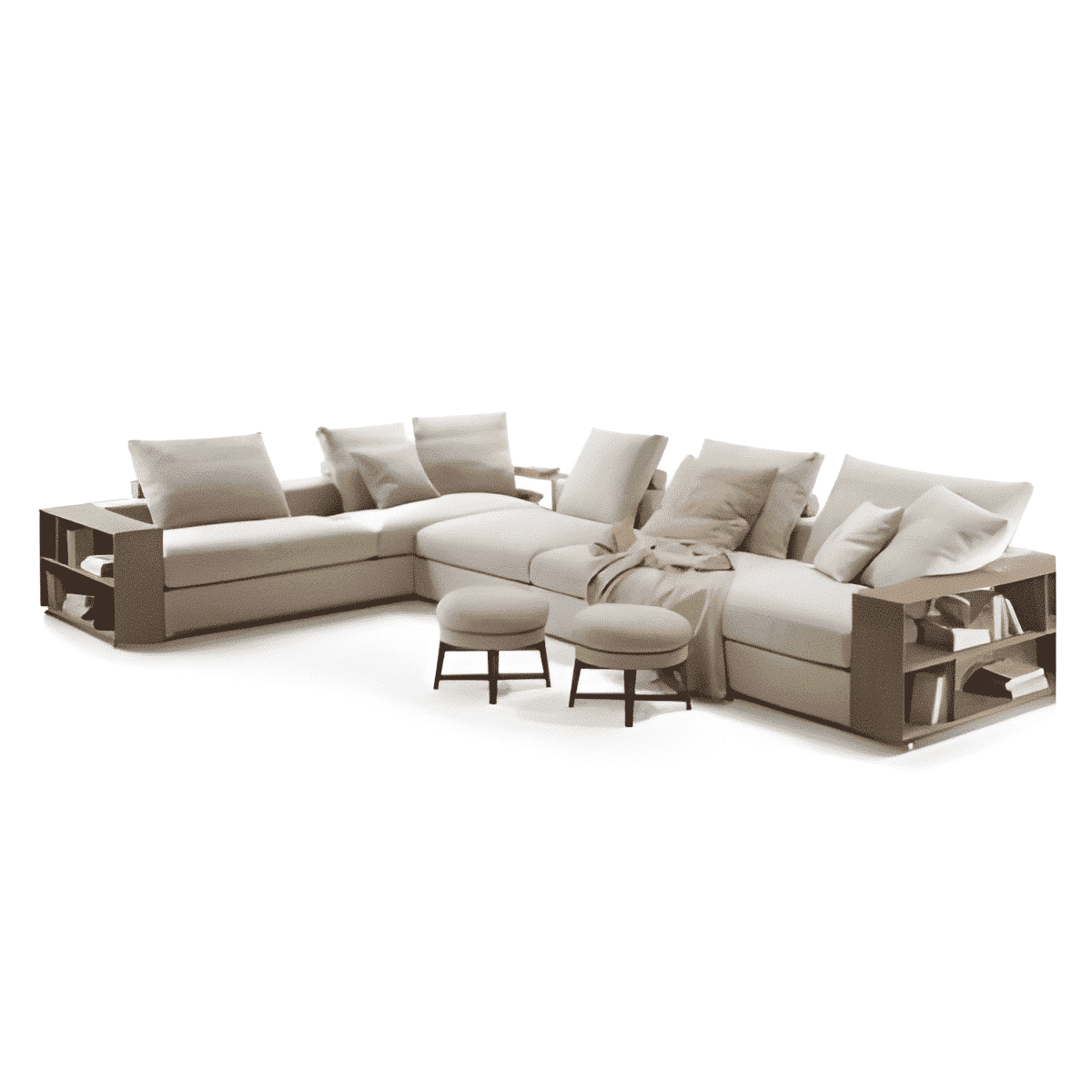 Remix L Shape front view for modern L Shape living room furniture