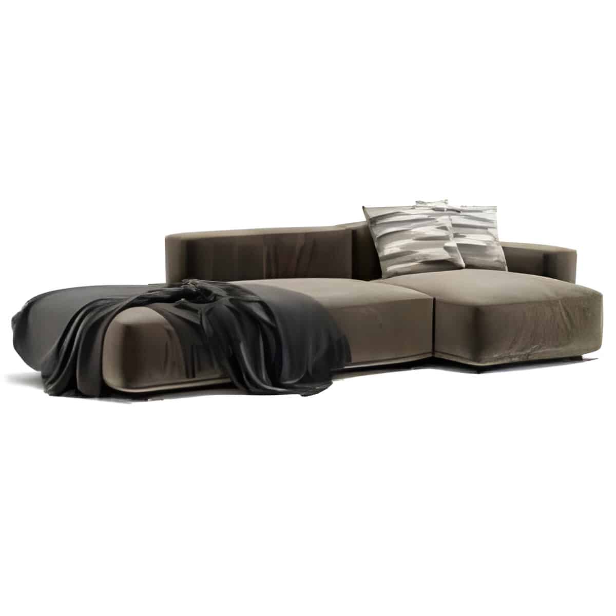 Rivo L Shape front view for modern L Shape living room furniture