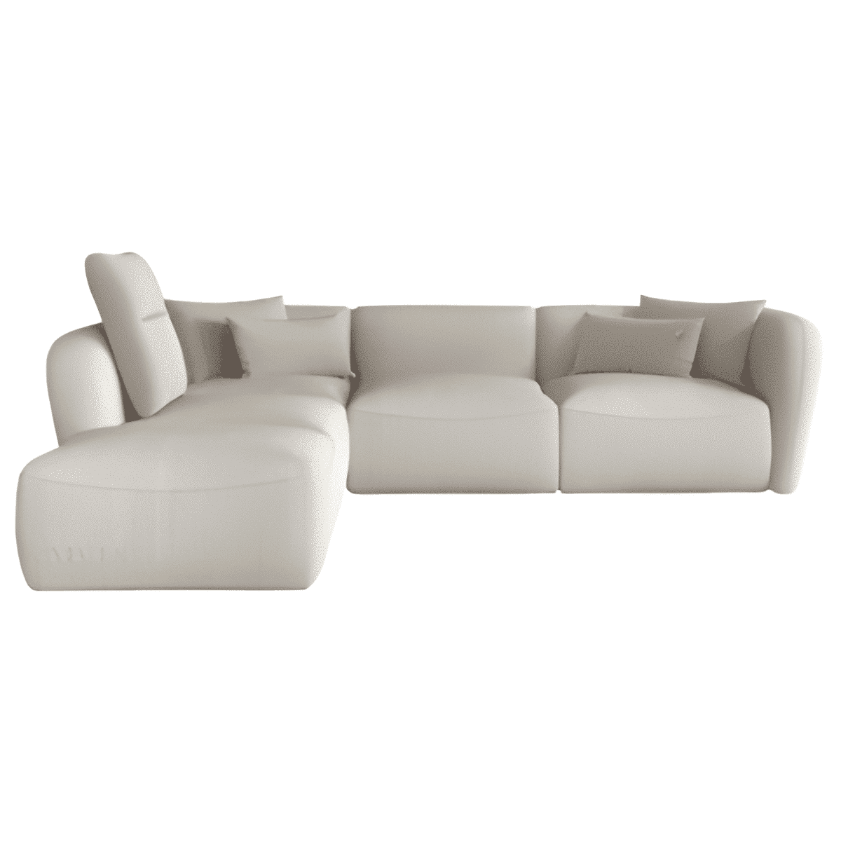 Sage L Shape front view for modern L Shape living room furniture