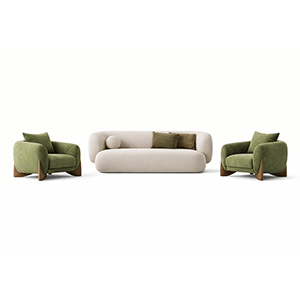 Lumin Living Room Set layout view for coordinated seating design