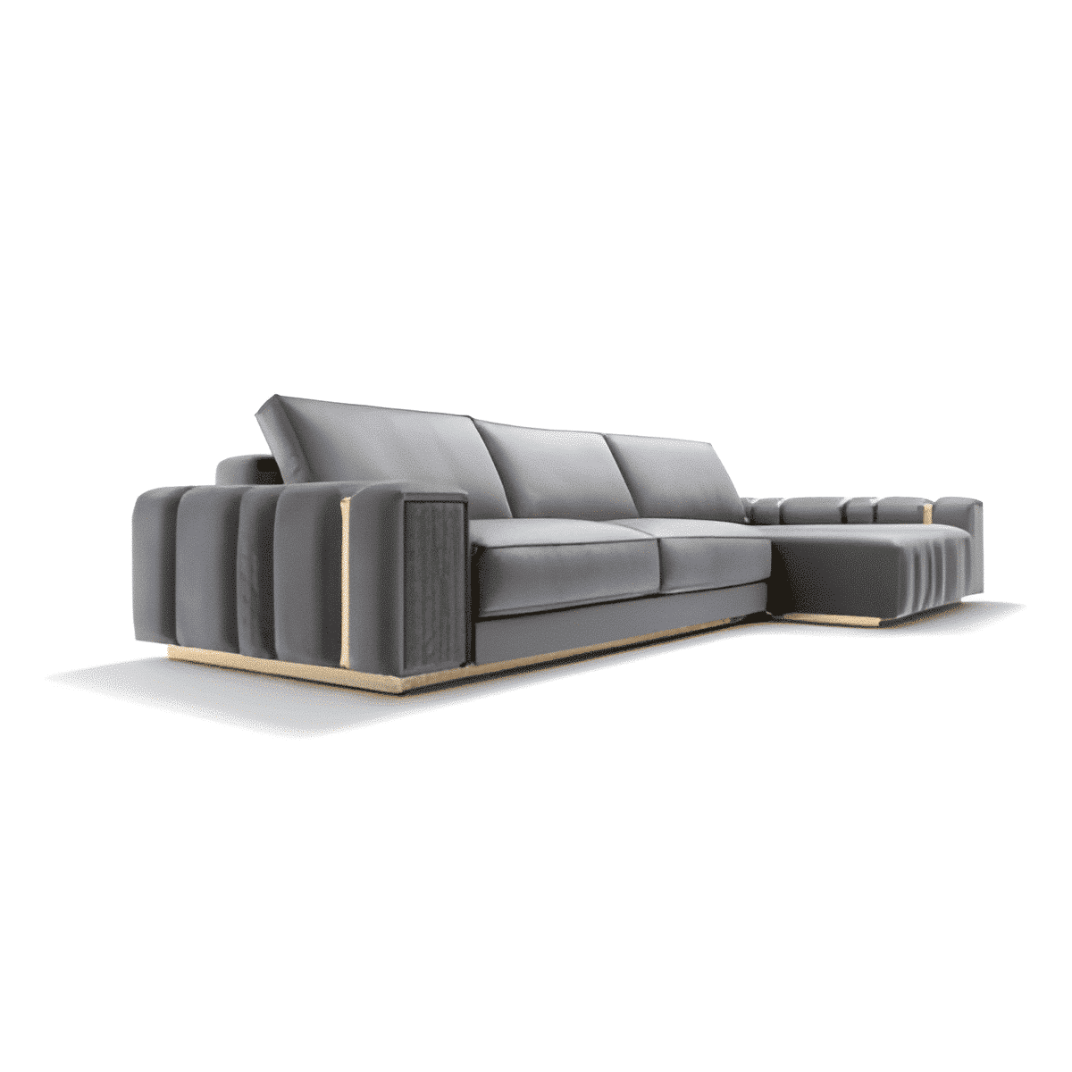 Silk L Shape front view for modern L Shape living room furniture