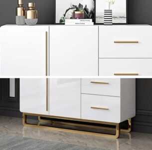 Rila Buffet in a side profile for coordinated dining room decor