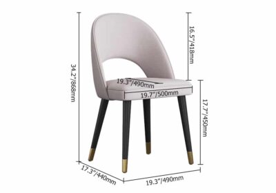 Rila Dining Chair side view for dining room furniture