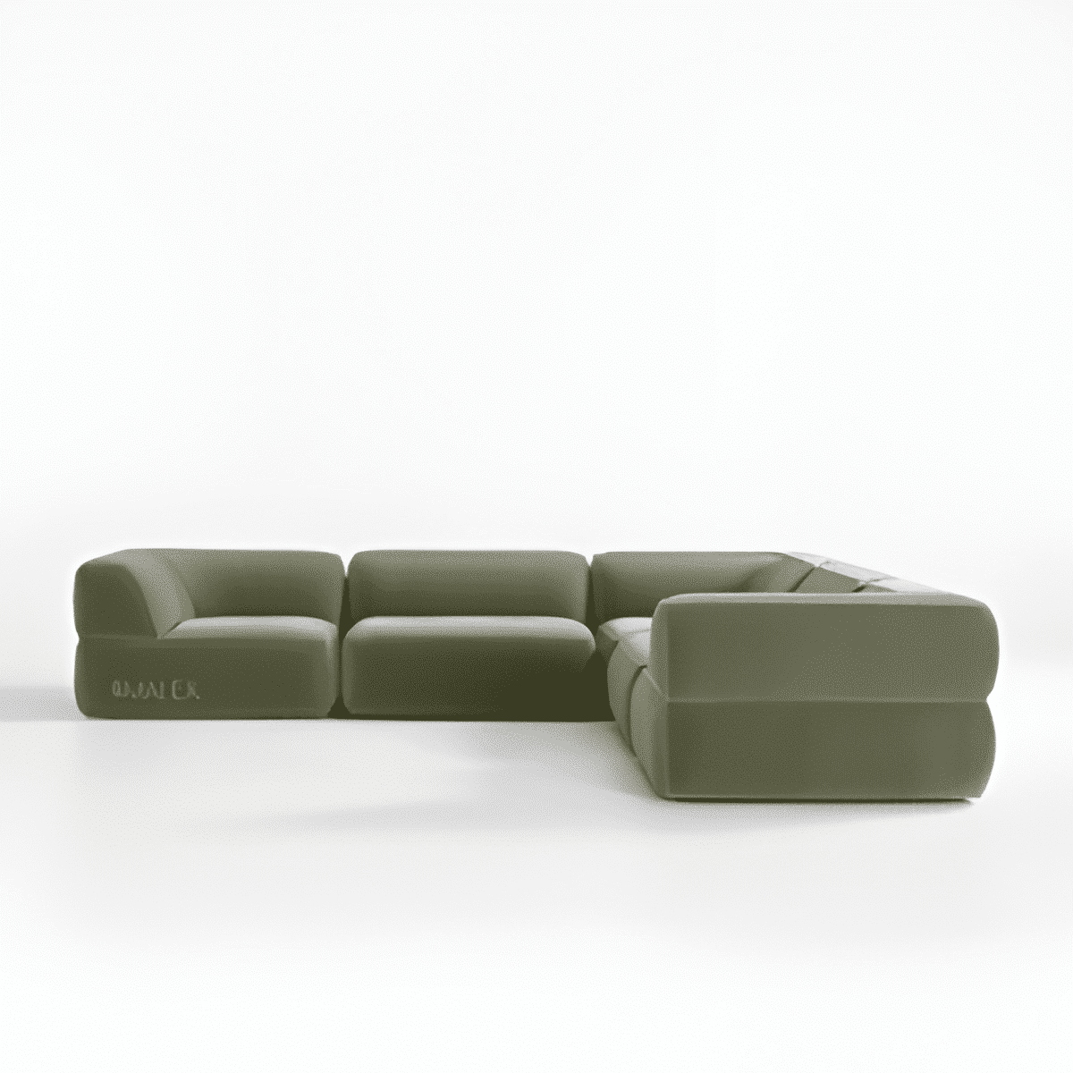 Sola L Shape front view for modern L Shape living room furniture