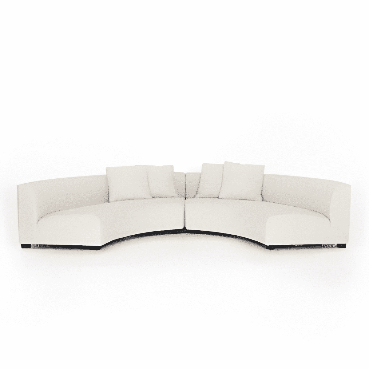 Sona L Shape front view for modern L Shape living room furniture