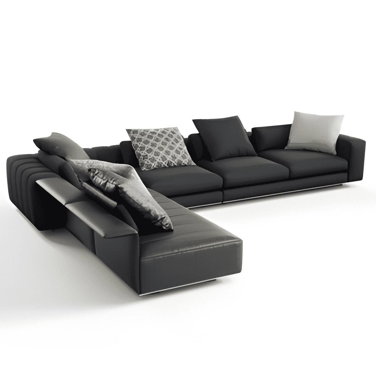 Sylor L Shape front view for modern L Shape living room furniture