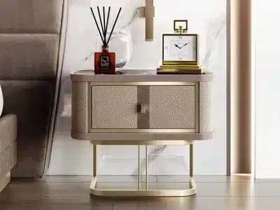 Tivo Nightstand Set in cozy decorative setup