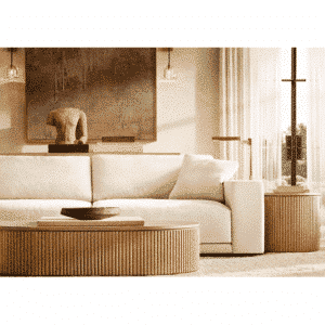Viva L Shape furniture piece in side view for elegant lounge areas