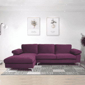 Vira L Shape shown in angled view for stylish home seating