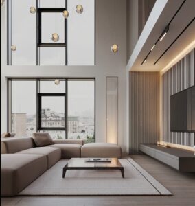 Wave L Shape furniture piece in side view for elegant lounge areas