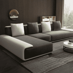 Xylen L Shape sofa design in room view for contemporary interiors