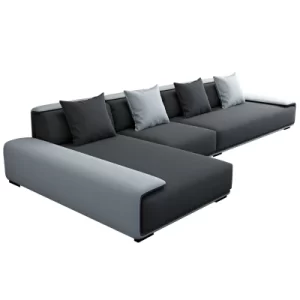 Xylen L Shape furniture piece in side view for elegant lounge areas