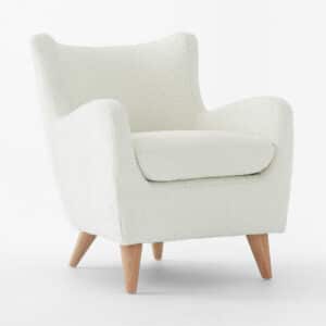 Zara Living Chair side profile for polished furniture displays