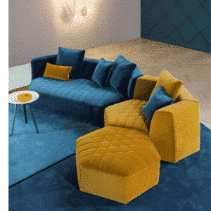 Zeton L Shape sofa design in room view for contemporary interiors