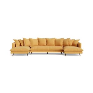 Zevia L Shape sofa design in room view for contemporary interiors