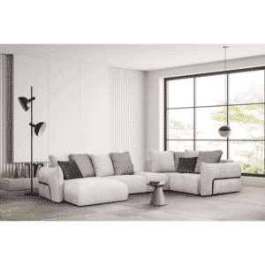 Opal L Shape shown in angled view for stylish home seating