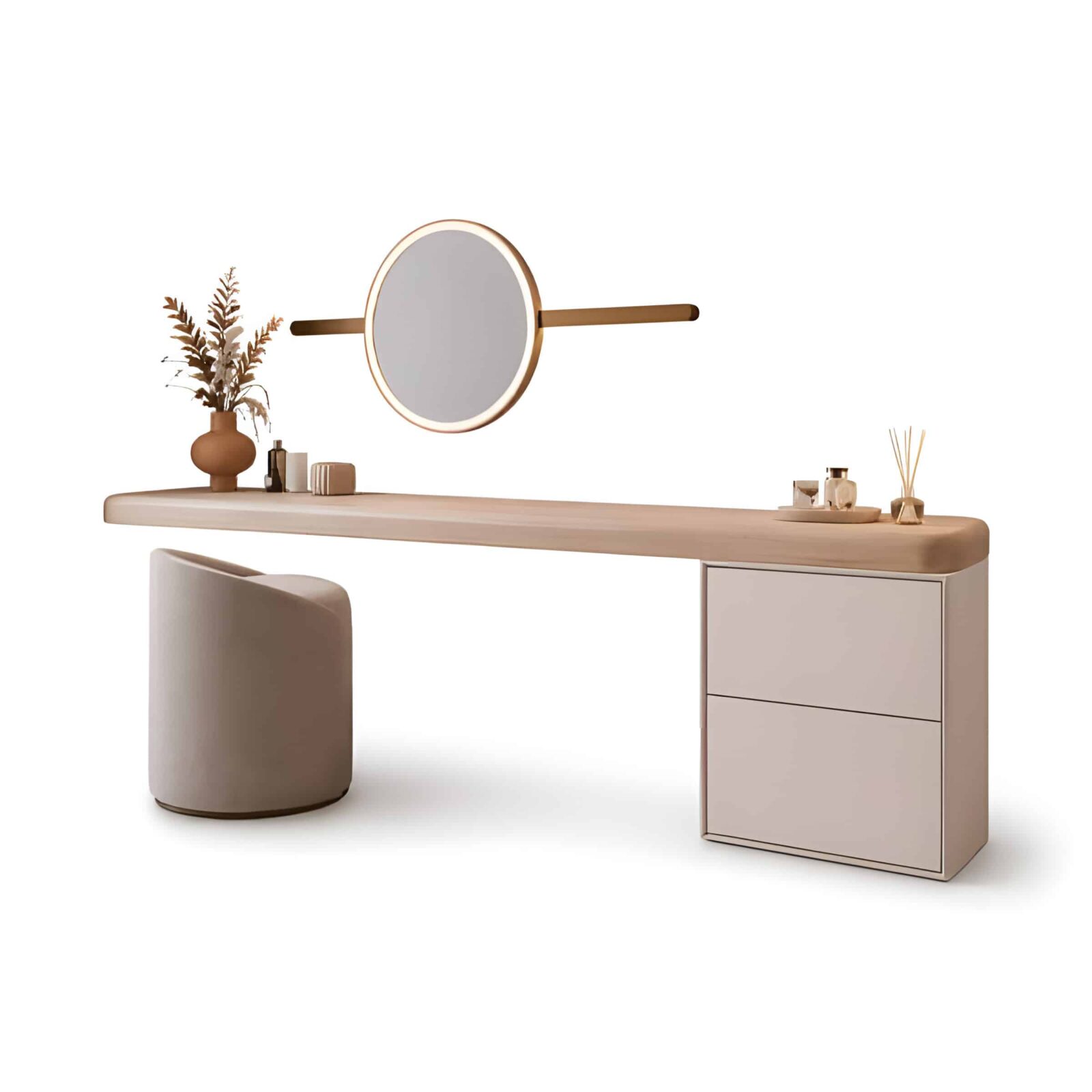 Vola Dresser Set angled view for bedroom furniture at El Malek