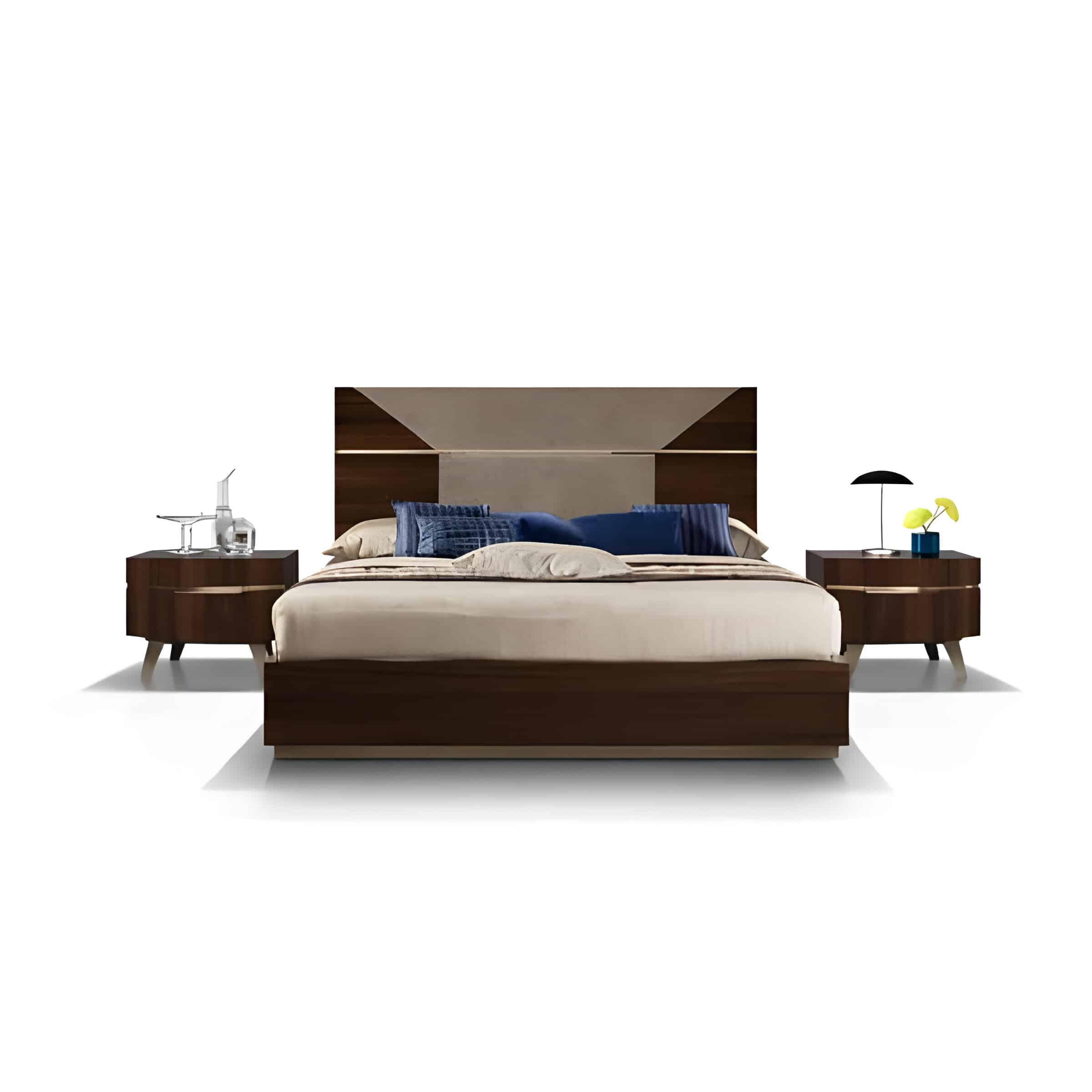 Vilo Bed and Nightstand Set